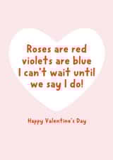 Valentine's card for Fiance created by Percy & Pearl