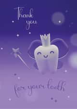 Cute card with a 3d tooth fairy - First tooth loss created by Alena Kazhkenova