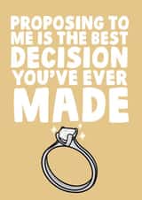 Cute Engagement Card - Propose - Best Decision Ever Made created by Studio Doodles