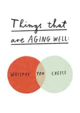 Funny Birthday Card For Dad / Grandad - Aging Well - Venn Diagram created by Alice Mole Illustration