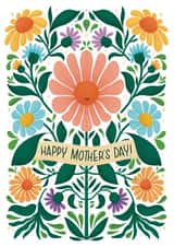 Cute Mother's Day Card - Floral - Flowers created by Jess Bright Design