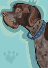 Cute birthday pointer card for the doggy lover in your life created by Higgledy Prints