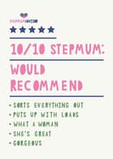 Fun review style card - Step Mum Advisor created by HGH ILLUSTRATIONS
