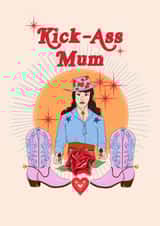 Card for Kick Ass Mum - Card for Mother's Day - Card for Mother's Birthday created by AmySrvc Illustration