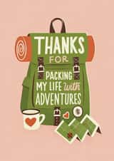 Fun Valentines or Anniversary Card for Significant Other - Adventure Backpack created by Bird & Co Studio