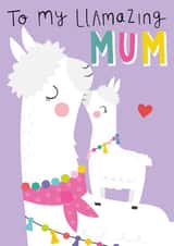 Cute Mother's Day Card - Llamazing Mum created by Fox and Bird Studio