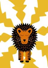 Cute Tiger Card - Jazzy Yellow - Kids & Adults - Birthday | Christening | Funny created by Jz Designs