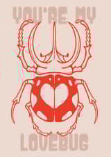 A Unique Heart Beetle Card For Your One & Only Love Bug created by Lavinia Roth