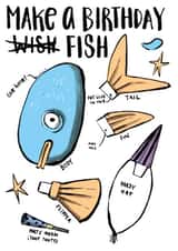 Funny Make a Birthday Fish Card created by TS Wolfe