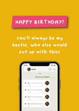 Happy Birthday Bestie - Voice Note - Funny created by Hartfelt Designs
