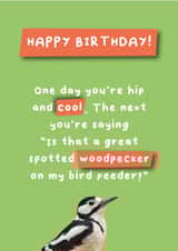 Hip and Cool - Bird Lovers - Old - Funny - Cheeky - One day you're ! created by Hartfelt Designs