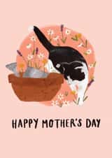 Cute Mother's Day card - Cat - Garden created by Rachael Powick