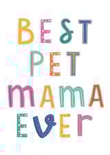 Cute Mothers Day Card - wonderful pet mum created by Cate Creates