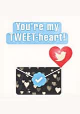 Cute Twitter-themed Valentine's day card created by ArtByAT