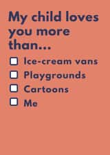 Thank you card for teacher, childminder, nanny- my kid loves you more than.. created by A Mother Place