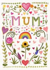 Pretty Mother's Day Card - Bright and cheery Mum created by Love Lucy Illustration