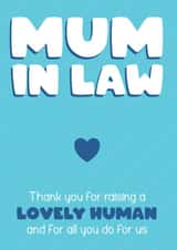 Mother in Law Mother's Day Card - Thank You Mother-in-law - Funny Second Mum created by Bev O'Connor || @oconnordesign