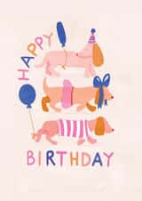 Happy Birthday! For the dog lovers, cute Dachshunds to celebrate your birthday! created by Michelle Manolov