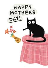 Funny From the Naughty Cat Mother's Day Card created by AbiGoLucky