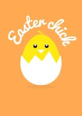 Cute Easter Card - Easter chick - Egg - Easter egg created by Hindlet Hideaway 
