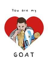 Cute, Fun Valentine's Day Card for your GOAT - For him/her created by Jessica Wright