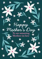 cute daisy floral mother's day card for an amazing mother-in-law created by Kamiya Chirodian