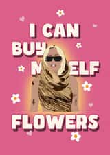 Miley Cyrus - Valentines / Galentines / Self Love card - fun current cute pink created by Greetings from Grieve