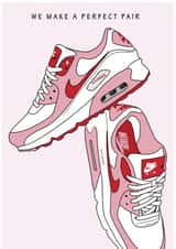 Sneaker lover anniversary or valentines card. created by Designed by Jess