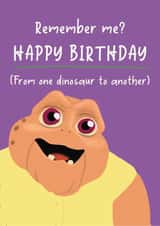 Funny birthday card for a friend From the Stone Age - Dinosaurs TV created by LittleTalesByGem