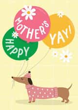 Cute Mother's Day Card - Sweet Balloon Dog created by Mrs Best Paper Co.