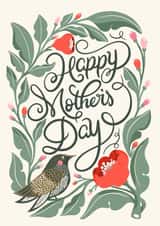 Classic Mother's Day Card - Floral - Bird created by catantrell