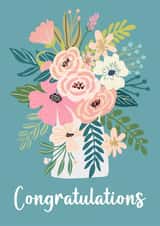 Congratulations greeting card for celebrations created by Kayleigh Rose Prints