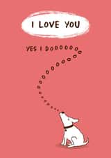 Cute dog lover valentines card created by Shell Bell Draws