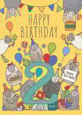 Cute Birthday Card - 2nd - Sheep created by FELLTARN