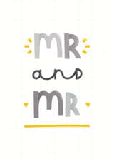Cute Wedding Card - Mr and Mr - LGBTQ+ created by Joanne Hawker