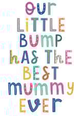 Cute Mothers Day card - from the bump - best mummy ever created by Cate Creates