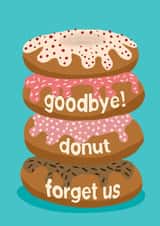 Cute Leaving Card - Goodbye! Donut Forget Us created by Running with Scissors