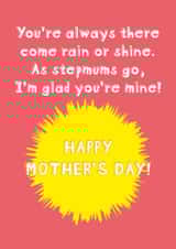 Stepmum Mother's Day Card - Rain or Shine created by size3art