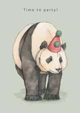 Time to party - celebration, congratulations, party panda. created by Dani Williams