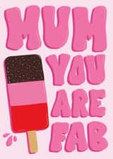 Cute Card For Mothers Day or Birthday- Mum You Are Fab created by Studio Sage UK