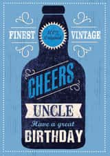 Classic male birthday card for Uncle - craft beer - Cheers Uncle created by 0nly Me!