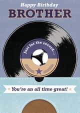 Classic birthday card for your brother - vinyl records created by 0nly Me!