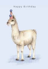 Llama party animal birthday card created by Dani Williams