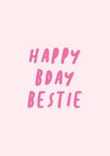Cute Birthday Card - Bday Bestie - Bestfriend created by EK DESIGN
