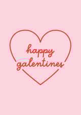 Cute Happy Galentine's Day Card For BFF's created by designsbyleyla