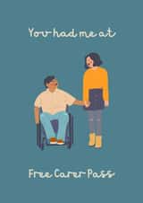 Wheelchair Valentines Day - Carer Pass created by DisableThis
