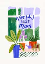 Mother's Day Card, Gardening, Plants, Pretty Greenhouse created by Jessica Smith Illustration