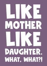 Cheeky Mother's Day Card - Like Mother Like Daughter created by Naomi Park