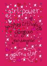Cute Birthday Card - Gorgeous Girl Power - Granddaughter created by Paperlicious