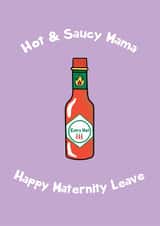 Cheeky Pregnancy Card - Maternity - Hot & Saucy Mama created by @Laura Lonsdale Designs